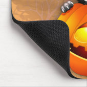 ハロウィーンかわいい子猫ウィッチとカボチャの友人 マウスパッド (コーナー)