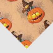 ハロウィーンかわいい子猫ウィッチとカボチャの友人 薄葉紙 (詳細)