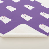 ハロウィーンかわいい小さな幽霊の女の子 シェルパブランケット (3/4)