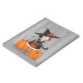 ハロウィーンかわいい小さな魔女 ノートブック (左側)