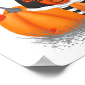 ハロウィーンかわいい小さな魔女 ポスター (角)