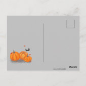 ハロウィーンかわいい小さな魔女 ポストカード (裏面)