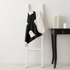 ハロウィーンかわいい小幽霊少年 シェルパブランケット