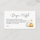 ハロウィーンかわいい幽霊かぼちゃおむつラッフル エンクロージャーカード (正面)