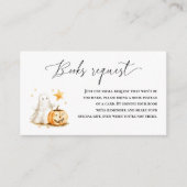 ハロウィーンかわいい幽霊かぼちゃブックリクエスト エンクロージャーカード (正面)