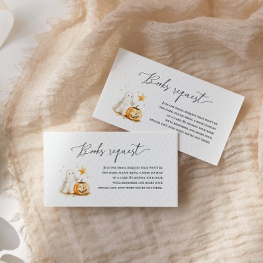 ハロウィーンかわいい幽霊かぼちゃブックリクエスト エンクロージャーカード