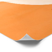 ハロウィーンかわいい幽霊とフラワーアートプリント ポスター (角)