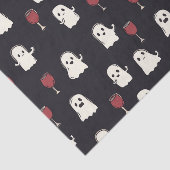 ハロウィーンかわいい幽霊とワイングラス 薄葉紙 (詳細)