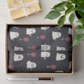 ハロウィーンかわいい幽霊とワイングラス 薄葉紙 (ギフト)