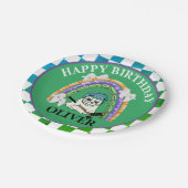 ハロウィーンかわいい幽霊アイスホッケーパーティー ペーパープレート (アングル)