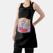 ハロウィーンかわいい幽霊カボチャクラシック猫Tシャツ エプロン (インサイチュ)