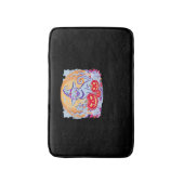 ハロウィーンかわいい幽霊カボチャクラシック猫Tシャツ バスマット (正面縦)