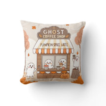 ハロウィーンかわいい幽霊バリスタイラストレーション