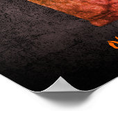 ハロウィーンかわいい幽霊パーソナライズされた墓石 ポスター (角)