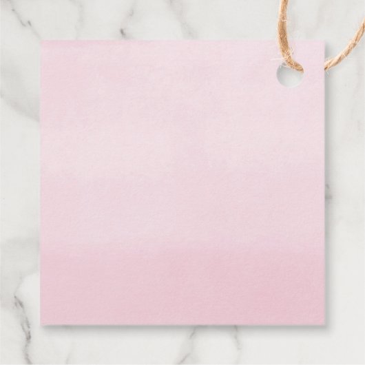 ハロウィーンかわいい幽霊ピンクの白い女の子の赤ちゃんシャワー フェイバータグ (裏面)