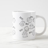 ハロウィーンかわいい幽霊ブパターン ジャンボコーヒーマグカップ (右)