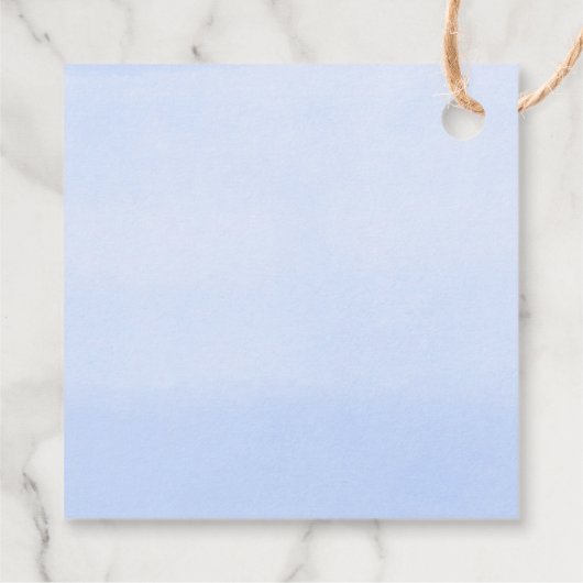 ハロウィーンかわいい幽霊ブルー白い男の子の赤ちゃんシャワー フェイバータグ (裏面)