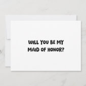 ハロウィーンかわいい幽霊ブーメイド・オブ・オーナー(花嫁付き添い人)提案 カード (裏面)