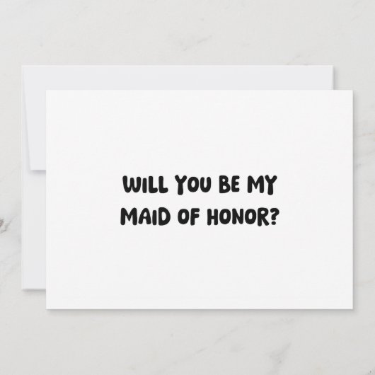 ハロウィーンかわいい幽霊ブーメイド・オブ・オーナー（花嫁付き添い人）提案 カード (裏面)