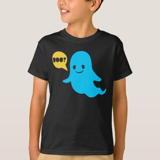 ハロウィーンかわいい幽霊ブー Tシャツ (正面)