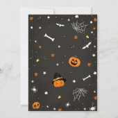 ハロウィーンかわいい幽霊ベビーシャワー 招待状 (裏面)