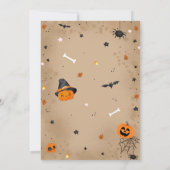 ハロウィーンかわいい幽霊ベビーシャワー 招待状 (裏面)