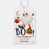 ハロウィーンかわいい幽霊メッセージカードブオートリート誕生日 ギフトタグ (裏面)