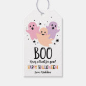 ハロウィーンかわいい幽霊メッセージカードブオートリート誕生日 ギフトタグ (正面)