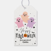 ハロウィーンかわいい幽霊メッセージカードブオートリート誕生日 ギフトタグ (裏面)