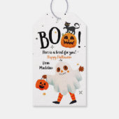 ハロウィーンかわいい幽霊メッセージカードブオートリート誕生日 ギフトタグ (裏面)