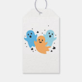 ハロウィーンかわいい幽霊メッセージカードブオートリート誕生日 ギフトタグ (裏面)