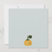 ハロウィーンかわいい幽霊リトルブベビーシャワー招待状 サンキューカード (裏面)