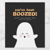 ハロウィーンかわいい幽霊ワインラベル ワインラベル (シングルラベル)