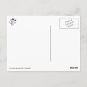 ハロウィーンかわいい幽霊猫 ポストカード (裏面)