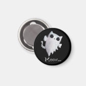 ハロウィーンかわいい幽霊猫 マグネット (正面/裏面)