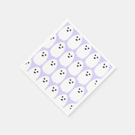 ハロウィーンかわいい幽霊紫薄紫パーティー スタンダードカクテルナプキン