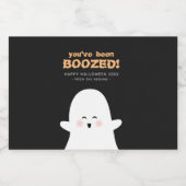 ハロウィーンかわいい幽霊Liquor Bot リキュールボトルラベル (シングルラベル)