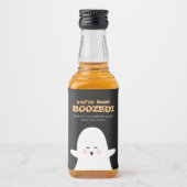 ハロウィーンかわいい幽霊Liquor Bot リキュールボトルラベル (正面)
