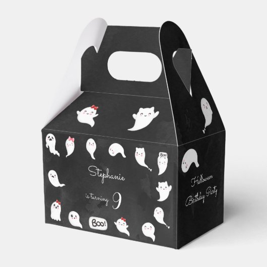 ハロウィーンかわいい怖い幽霊の誕生日子供へ フェイバーボックス (正面サイド)