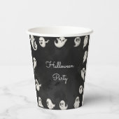 ハロウィーンかわいい怖い幽霊パーティー 紙コップ (裏面)