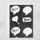 ハロウィーンかわいい怖い幽霊女の子の誕生日パーティー 招待状 (裏面)