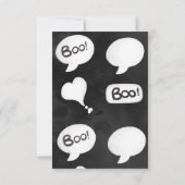 ハロウィーンかわいい怖い幽霊女の子ハッピーバースデー カード (裏面)