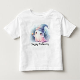 ハロウィーンかわいい水彩幽霊 トドラーTシャツ