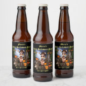 ハロウィーンかわいい海賊ガールビールボトルラベル ビールラベル (ボトル)