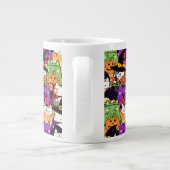 ハロウィーンかわいい猫パターン ジャンボコーヒーマグカップ (裏面)