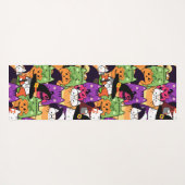 ハロウィーンかわいい猫パターン ヨガマット (裏面(横))