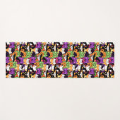 ハロウィーンかわいい猫パターン ヨガマット (正面(横))