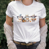 ハロウィーンかわいい猫幽霊かぼちゃ不気味秋 Tシャツ