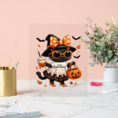 ハロウィーンかわいい猫 – カボチャと魔猫 アクリルサイン (ウェディング)