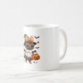 ハロウィーンかわいい猫 – カボチャと魔猫 コーヒーマグカップ (正面右)